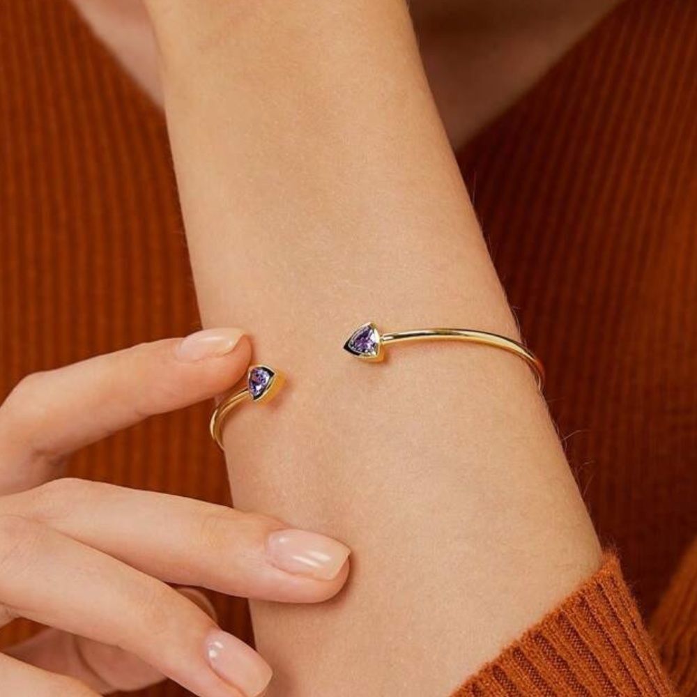 Stone bangle Q751 - Picture 2 of 6